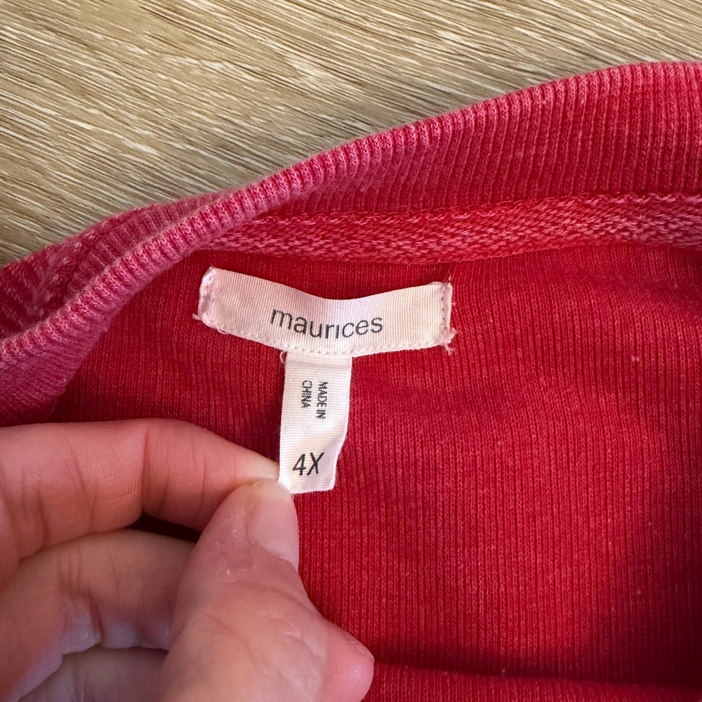 Maurices Red Long Sleeve USA Top - Picture 3 of 3